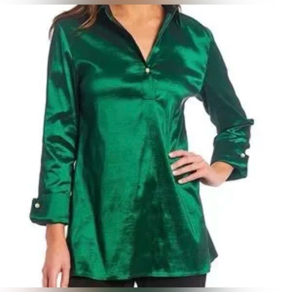 Preston & York Shimmering Green Button Down‎ Shirt